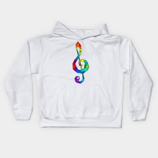 Rainbow Musical Key Kids Hoodie